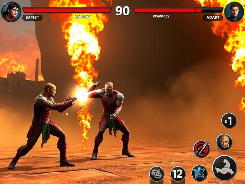 Fire Avengers Conflict game battle scene